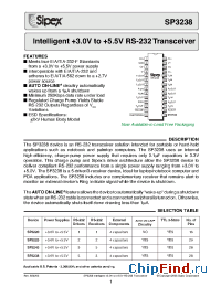 Datasheet SP3220 manufacturer Sipex